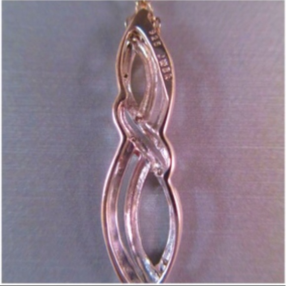 ❌SOLD EB❌ Diamond Accent Infinity Sterling Silver Necklace - Picture 3 of 5